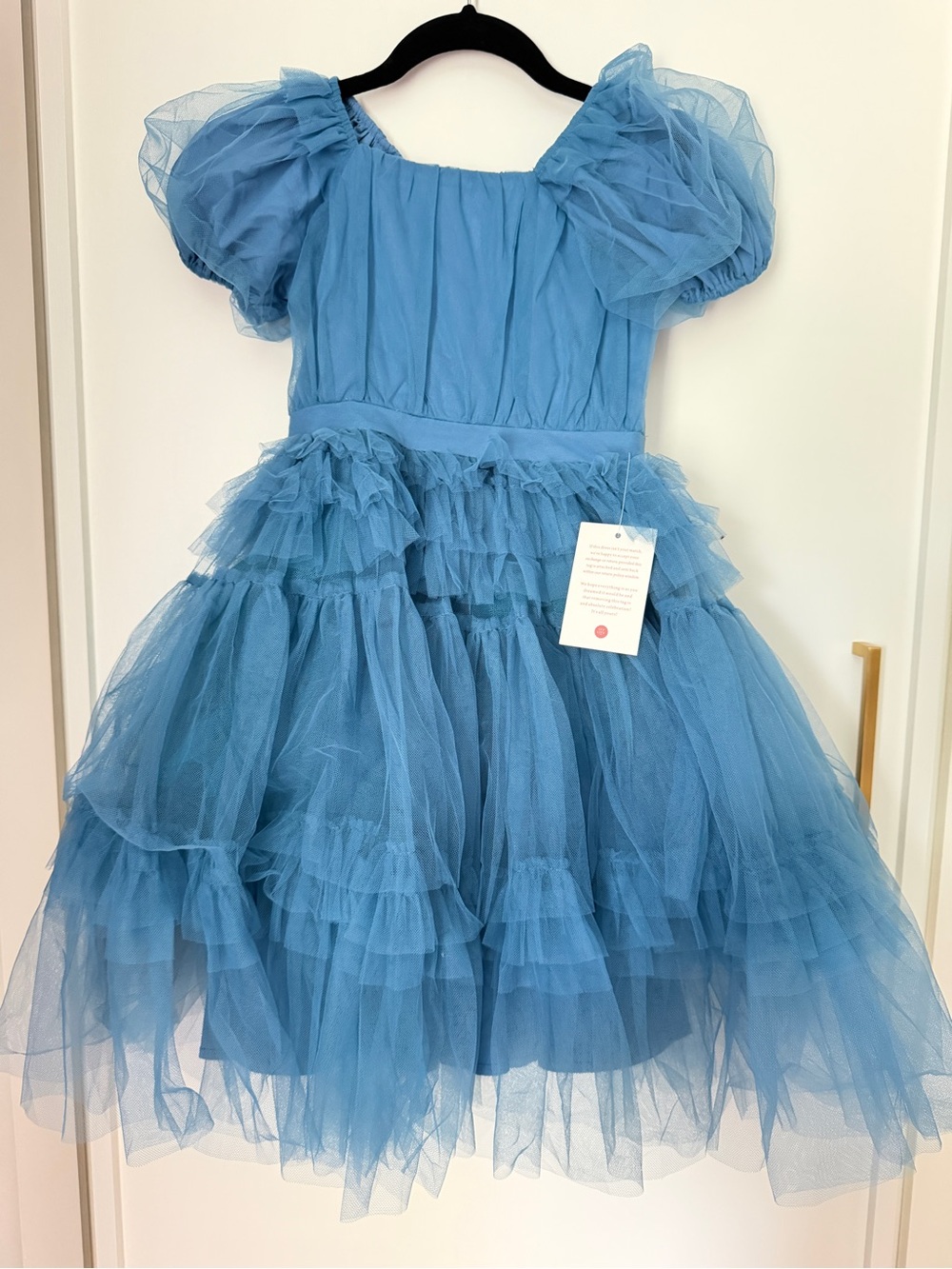 NWT Girl’s Ivy City Co Pixie Blue Tulle Ruffled Party Dress. Size 8T.